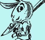 Hare with pencil crop