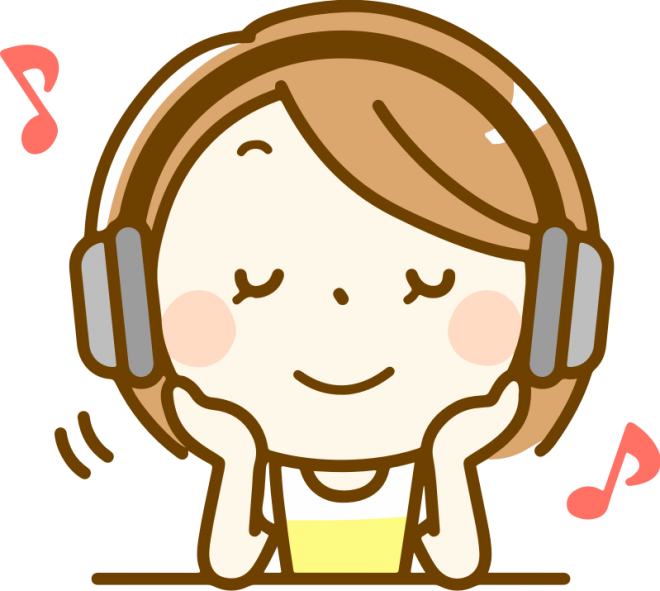 girl with headphones