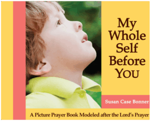 Child looking upwards, book cover design